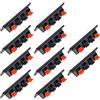 eMagTech 10pcs Morsettiera Altoparlante 4 Pin Amplificatore Molla Guarnizione Morsetto Test Clip Altoparlante Stereo Fascia Forma Spingere Rilascio Connettore Piastra 4 Posizione