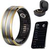 Generico JDEID Eclipse Smart Ring Tungsteno | Monitoraggio Sonno HRV SpO2 Temperatura | IP68 5ATM | Android 10+ iOS 26.6+ | Health Connect Strava | No Abbonamento | Coach AI | Unisex | Taglia 9