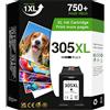 CARTRIGO Cartuccia 305 Nero, 305XL Nero Sostituzione per Cartucce HP 305, Cartuccia 305 per Cartucce HP DeskJet 2300 2700 2800 4100 4200 Plus 4100, Envy 6010 6020 6030 6400 Pro 6400 (1-Pack)