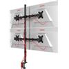 Duronic DMT154 BK Supporto da scrivania per monitor 13-27 rotazione 180° | Per 4 schermi fino a 8kg, Altezza regolabile, Staffa da 100 cm, Inclinazione +90°/-35°, rotazione 360°, VESA 75/100