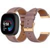 LanQii Pelle Cinturino Compatibile con Fitbit Versa 4/Versa 3/Sense 2/Sense, Pelle Bovina Fibbia in Acciaio Inox Cinturino di Ricambio Cinturini per Fitbit Versa 4/Versa 3/Sense 2/Sense, Rosa