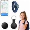 KOIFEIL Localizzatore GPS per Bambini, GPS Tracker per Bambini, Anziani, Auto, Animali Domestici, Tracciamento Globale in Tempo Reale senza Abbonamento/Senza SIM, Impermeabile IPX6, Cinturino in nylon blu