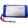 Betteryseler 1 pezzo 18650 3,7 V 4400 mAh 1S2P Li ion pacco batteria ricaricabile con JST-XH / 2p 2,54 mm connettore 16,28 Wh/4,4 A, blu, 6,6 x 3,6 x 0,8 cm (16,28 Wh/4,4 A)