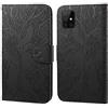 Ailisi Cover per Galaxy A51, Disegno in Rilievo con Albero e Farfalla Flip Cover Elegante Custodia in Pelle, Portafoglio Case con Funzione Supporto -Nero