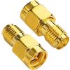 BOOBRIE Adattatore Coassiale RP SMA Femmina a SMA Maschio Adattatore Coassiale SMA Maschio a RP SMA Femmina Connettore RP SMA SMA per antenna RF o drone FPV Confezione da 2