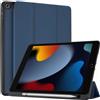 ProCase iPad 10.2 2020/2019 Custodia TPU/Cover per iPad 8a/7a Gen con Portamatite, Smart Cover con Auto Svegliati/Sonno, Ultra Sottile e Leggero Flessibile TPU Copertura -Blu Marino