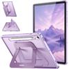 Fintie Custodia antiurto per Samsung Galaxy Tab S10 Lite/S10 FE 10.9, viola | Supporto multi-angolo a doppio asse, robusto paraurti in PC/TPU, copertura posteriore opaca traslucida, portapenne