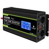 Novopal Power Inverter Onda Sinusoidale Pura 2500W 5000W Trasformatore di Potenza Convertitore,DC 24V in AC 220V 230V Invertitore di Tensione,2 EU Presa con Uscita USB,5M di Telecomando