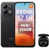 XIAOMI REDMI 17 5G Smartphone 4+256GB | Batteria 7500mAh, Snapdragon 4a generazione (5a generazione), Display 6.9 (120Hz), 50MP AI Dual Camera, Nero, Cuffie Incluse