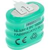 vhbw NiMH Batteria a bottone di ricambio 3 pin tipo 4/V150H 150mAh 4,8V compatibile con batterie compatibile con modellismo, luci solari ecc.