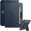 Generico DayQiQiPu Custodia per Oppo Pad 3 PRO 12,1 Pollici Modello: OPD2401 in Pelle PU Business Stand Flip Cover, Caso per Tablet Wallet Folio con Scomparti per Schede e Cinghia per Mano,Blu Scuro
