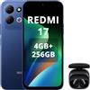 XIAOMI REDMI 17, Smartphone 4G, 4 + 256 GB, processore Helio G91-Ultra, display da 6,9, 120 Hz, batteria da 7500 mAh, doppia fotocamera posteriore da 50 MP, blu scuro, auricolari inclusi
