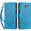 SIENIANLINE Cover per Samsung Galaxy A5 2017 custodia portafoglio Blu | 3 scomparti carte, 1 tasca banconote, Chiusura magnetica, Supporto, Pelle PU flip cover per Samsung A5 2017