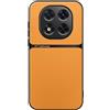 Kepuch Cover per Redmi Note 14 Pro 4G - Custodia Case Piastra Metallica Incorporata Litchi Grano - Giallo