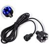 CLGarden Anello a LED per Fontana, Luce di Sorgente Blu, 12 Volt, con Attacco per Tubo Flessibile, Illuminazione a LED