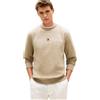 Tommy Hilfiger Uomo Felpa Logo Senza Cappuccio, Beige (Keystone), XS