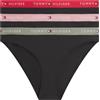 Tommy Hilfiger Women 3 Pack Bikini Ext. Sizes Uw0Uw05529 Brief, White (Little Rosey/Viv Pink/U Sage), M