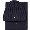 Tommy Hilfiger Small Flag Beanie + Scarf Gp Ka0ka00010 Confezione regalo Unisex - Adulto