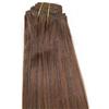 WIG ME UP - Clip in Set completo 8 pezzi Extension Intera Testa Mix di castano Mora Castano chiaro(2T30) Lunghezza 40 cm EX03-GGO-2T30
