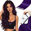 RUNATURE Extension Capelli Veri Biadesivo Viola 30cm 10pcs 20g #Purple | Extension Biadesive Capelli Veri Viola Tape in,Colori Vivaci,Effetto Naturale,Invisibile