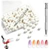 Kinesgsg 400 Pezzi Spugna per Nail Art, Spugna Unghie con Pinza Acciaio Inossidabile, Quadrato Spugnas Sfumate, Buffer Unghie Blocco, per Creare Una Varietà di Modelli di Nail Art Sfumati