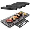 Novaliv 24 piatti in ardesia, rettangolari, 40 x 15 x 0,5 cm, ardesia allungata, piatto da portata allungato per sushi