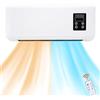 Myself 21 SHOP® Termoconvettore Elettrico da Parete 1500W con Display LED e Telecomando - Funzione Aria Calda/Fredda Temperatura Regolabile, Timer, Design Compatto ed Efficiente per Casa Ufficio 45x12x20