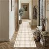 PureCozy Tappeto Corridoio 60x240cm Beige Moderno Geometric Tappeti | Cucina, Antiscivolo, Lavabile in Lavatrice, Camera da Letto, Scendiletto, Ufficio, Lungo, Pelo Corto