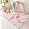 BLESWIN Tappetino da bagno antiscivolo da 50 × 80 cm, tappetino da doccia in microfibra ultra morbida, ad assorbimento rapido, lavabile in lavatrice, adatto al bagno e alla camera da letto