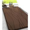 chakme Tappeto da bagno, 50 x 80 cm, marrone, antiscivolo | Tappetino da doccia in memory foam, lavabile, assorbe l'acqua