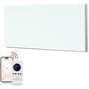 Hocosyme Pannello Radiante Infrarossi Bicchiere 800W con telecomando,Stufa Elettrica Infrarossi 120x60 CM con protezione da surriscaldamento - WIFI (Tuya Smart) - Bianco - TÜV.