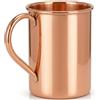 NZM Tazza per Moscow Mule, 470 ml, in rame con finitura liscia, per Moscow Mule, caffè freddo, cocktail, bevande refrigerate con benefici per la salute ayurvedica.