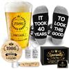 Epaing Regalo Uomo 40 Anni, Personalizzato 1986 Compleanno Bicchiere Birra 500ml | vetro