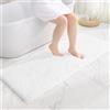 Disolla Tappeti da bagno bianchi 24x48, tappetino da bagno spesso in | Tappetino da bagno altamente assorbente, ultra morbido, lavabile in lavatrice, per doccia, lavandino, vasca