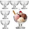 Generico Set 6/12 Coppe Gelato in Vetro 270 ml - Coppette Dessert Eleganti, Coppe per Gelato, Macedonia e Dolci - Vetro Resistente Lavabile in Lavastoviglie, Ideali per Casa e Ristoranti (6) -121200