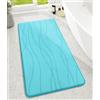 chakme Tappeto da bagno antiscivolo, 60 x 120 cm, colore verde acqua | Tappetino da doccia in memory foam, lavabile, grande tappetino da bagno assorbente