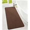 chakme Tappeto da bagno, 60 x 150 cm, marrone, antiscivolo | Tappetino da doccia in memory foam, lavabile, grande tappetino da bagno assorbente