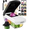 Fullstar Pro Core - Taglia Verdure e Mandolina Multifunzione - 14 Lame | Tagliaverdure Julienne e Grattugia Formaggio Manuale - Affetta & Tritatutto per Cipolle, Patate e Frutta (14-in-1, Bianco)