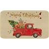 comfoyar Merry Christmas Zerbino, Tappeto Albero di Natale Camion, Zerbino Decorativo Natalizio Antiscivolo Assorbente, Zerbini di benvenuto Facile da Pulire per Esterno Interno Casa 43 X 75 cm
