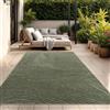 TT Home Tappeto Per Interni Ed Esterni Resistente Alle Intemperie Balcone Camera Da Letto Motivo Scandi Boho Unicolore Aspetto, Colore:Verde 2, Dimensione:200x290 cm