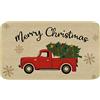 comfoyar Zerbino Decorativo Natalizio, Tappeto Albero di Natale Camion, Zerbini di benvenuto Antiscivolo Assorbente Facile da Pulire, Zerbino Ingresso per Esterno Interno Casa Accessori 43 X 75 cm