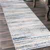 Mazovia Tappeto Passatoia Corridoio 60x125cm Antracite Blu Astratto Morbido | Tappeto Passatoia per Cucina Lavanderia Camera da Letto Facile da Pulire Resistente Ai Detergenti Pelo Corto Venduto al Metro