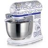 Ariete 1588 Impastatrice Capri, Planetaria, 7 velocità, 2400 Watt, 5,5 litri, Tazza Acciaio Inox
