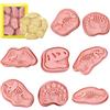 VEEKAY 8 Pezzi Formine per Biscotti,3D Stampi Biscotti Set,Formine Bambini Stampi,Strumento di Cottura in Rilievo per Fai da te