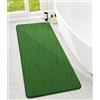 chakme Tappeto da bagno, 60 x 150 cm, verde, antiscivolo | Tappetino da doccia in memory foam, lavabile, grande tappetino da bagno assorbente