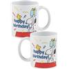 United Labels The Peanuts Snoopy - Tazza da caffè in ceramica per compleanno, 320 ml, colore: Bianco