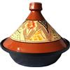 Marocstore.nl Tajine in ceramica e alluminio pressofuso, adatto anche per induzione