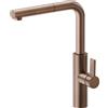Newform - Libera miscelatore lavello a doppio getto con doccia estraibile [PVD brushed copper bronze] - 63915.59.067