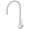 Newform - Ycon miscelatore lavello con bocca girevole e doccia estraibile [bianco opaco] - 64215.01.014