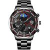 JewelryWe Orologio da Polso da Uomo Quadrantini: Orologio con Calendario Lancette Luminose Idee Regalo per lui